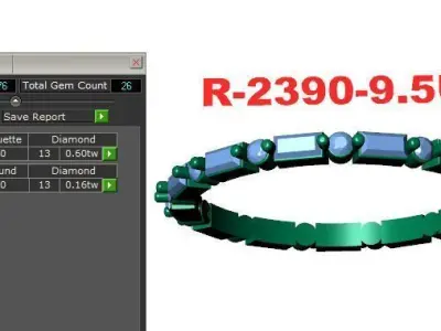 Band Ring 3D print model 16