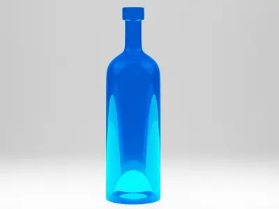 Colorful Glass Bottles Low-poly 3D model