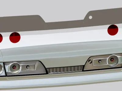 Toyota Mark II Euro tail light Low-poly 3D model