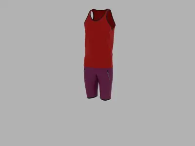 Sport Suit Low-poly 3D model order