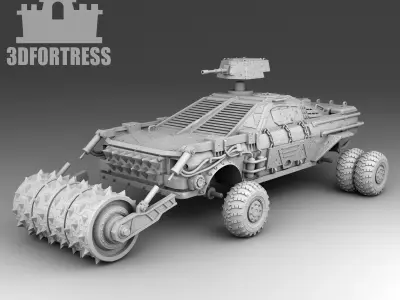 Spiked roller 3D print model