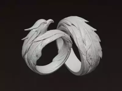 Phoenix Rebirth Gold Ring Symbol of Eternal Elegance 3D print model