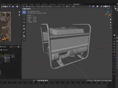 Petrol Diesel Gas Generator For Backup Power 3D Asset Low-poly 3D model