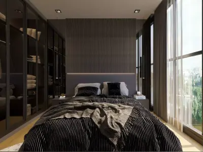 Bedroom Design 03 Free low-poly 3D model