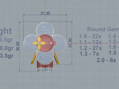 Louis Vuitton Pendant  3D print model