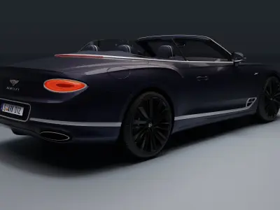Bentley Continental GT Speed Convertible Low-poly 3D model