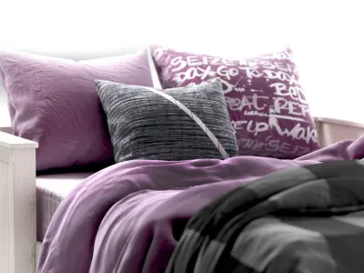  kids bed car set 38 3D model