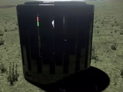 Elevator cabin round Free low-poly 3D model