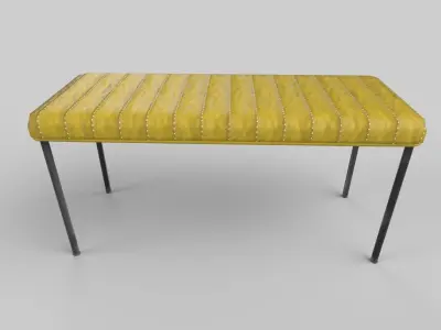 stool bench with legs 3D model