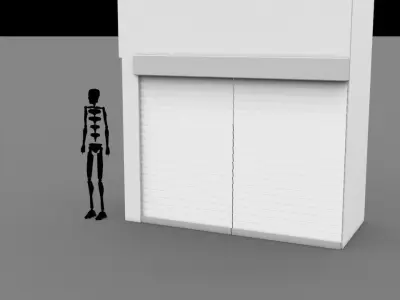 Grill stall Free low-poly 3D model