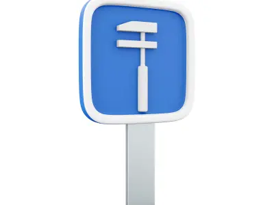 3D Car repair shop icons cartoon icon 3D model