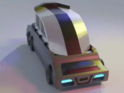 Futuristic Electric Car 3D Model For 3D Printing Animation Film 3D print model