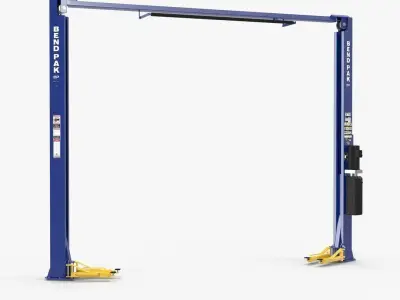 Car Lift Two Post Low-poly 3D model