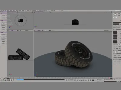 BFGoodrich wheels for car Low-poly 3D model