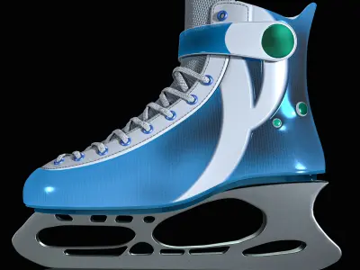 Iceskate Low-poly 3D model