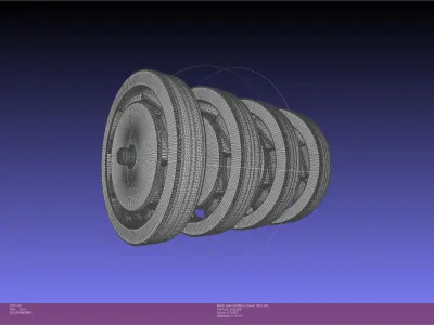 3D-Printable Axial Ventilator Blower Assembly 3D print model