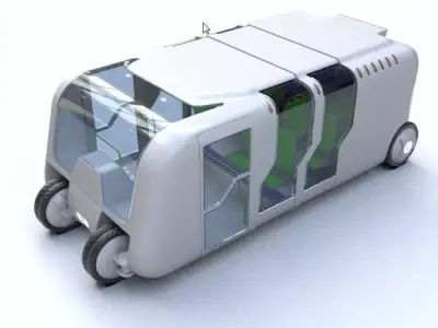 Bus - Concept of future transport system 3D model