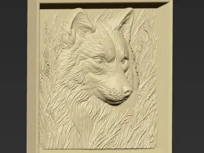 Wolf Head A142 3D print model