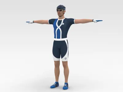 Cyclist 10 3D model