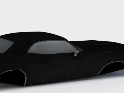 Car with no wheels Low-poly 3D model