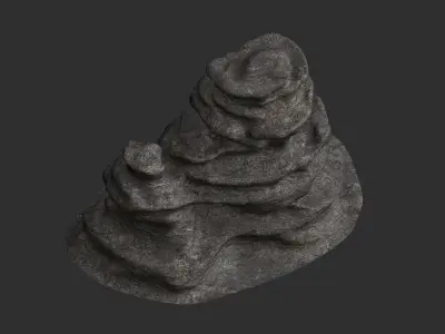 Large Cave Rock Free low-poly 3D model