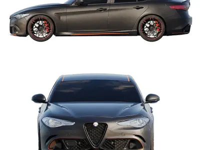 Alfa Romero QV 600 Low-poly 3D model