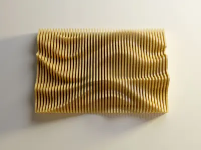 Parametric Wavy Wall Art  CNC Files for cutting DXF Files 3D print model