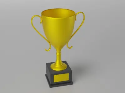 Gold Trophy Low-poly 3D model