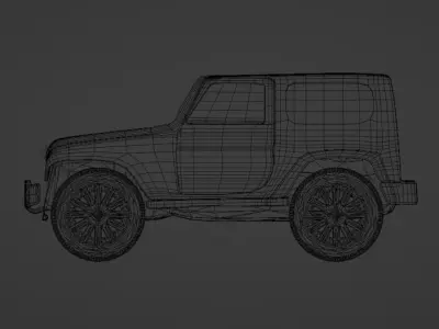 Offroad Jeep Low-poly 3D model