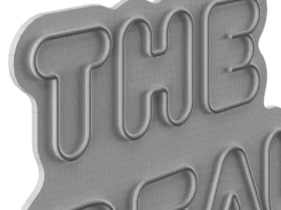 The Beauty Room Neon Sign 3D model
