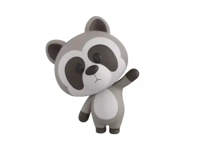 Character133 Rigged Raccoon 3D model