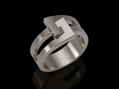 Lux ring printable jewelry gold 3D model 3D print model