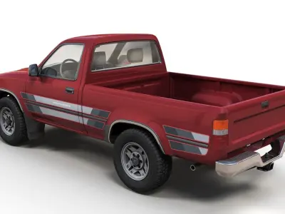 Toyota Hilux pickup Low-poly 3D model