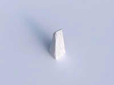 Vase top bent rectangle with random triangle plates 3D print model