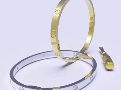 Love Bracelet  17cm   cod36 3D print model