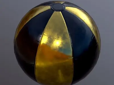 Beach ball low poly Low-poly 3D model