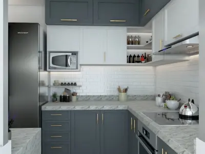 Classic kitchen cabinet 3D print model