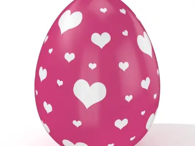 Easter egg N009 Low-poly 3D model