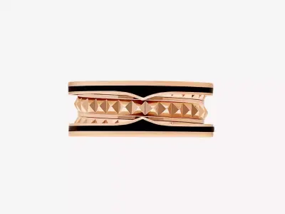 BULGARI - BZERO1 RING - ONE BAND STRUDED 3D print model