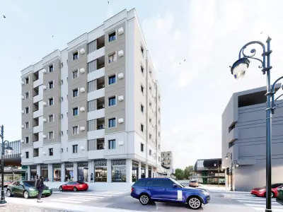 Modern Building - Retail and Apartments REVIT PROJECT 3D model