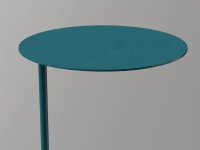Mitzi Table petrol blue finish Low-poly 3D model
