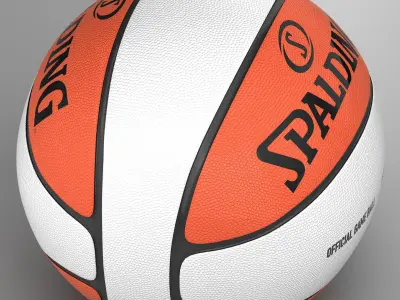 Basketball ball 4bicolor Low-poly 3D model