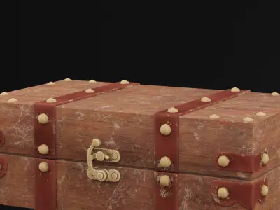 Magic Chest Box Low-poly 3D model