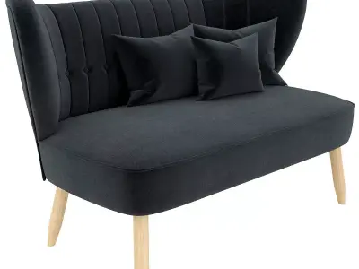 Fitz Two seater Sofa 3d model Low-poly 3D model