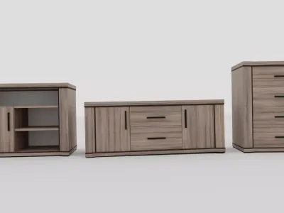Pack  2Tv cabinet - commode 3D model
