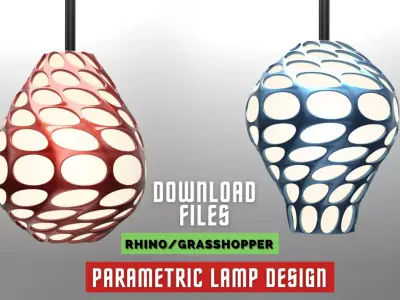 Parametric Lamp Design Grasshopper Rhino 3d Model Download 3D model