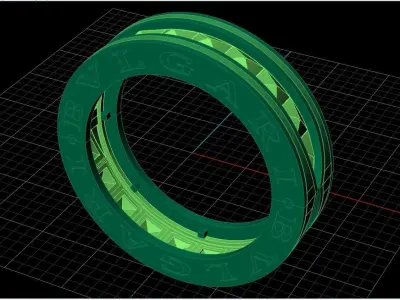 Inspired by Bvlgari B Zero1 Rock Ring 3D print model