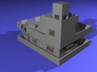 Villa house 3D model 27
