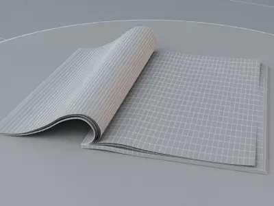 Magazine mockup 3D model