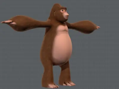 King Kong V01 Low-poly 3D model